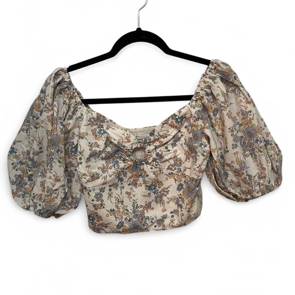 Floral Puff Sleeve Top